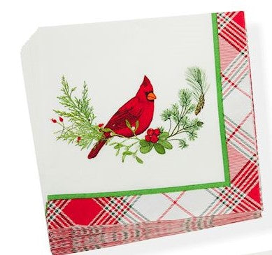 Serviette de table à motif de cardinal