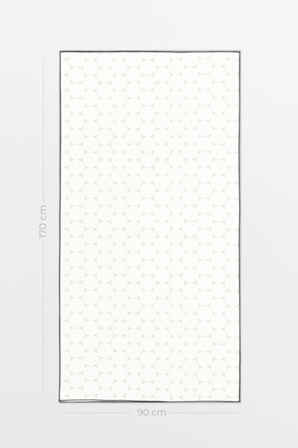 Serviette de bain "Collection Marguerite en brise" Beige - SOLEM