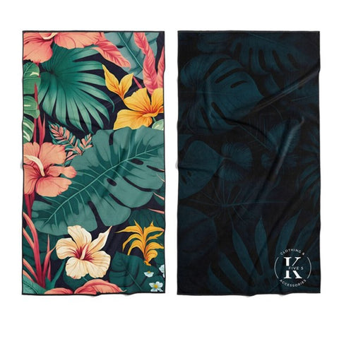 Serviette en microfibre "Fleur Tropicale" K5 Clothing