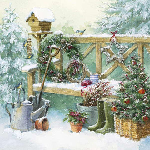 Serviette de Table en Papier "Banc de Jardin"