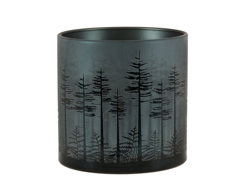 Porte-bougie décoratif forêt de conifères