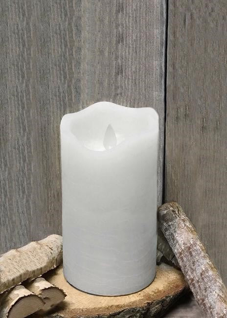 Chandelle pilier blanc rustique