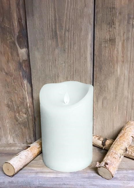 Chandelle pilier blanc rustique