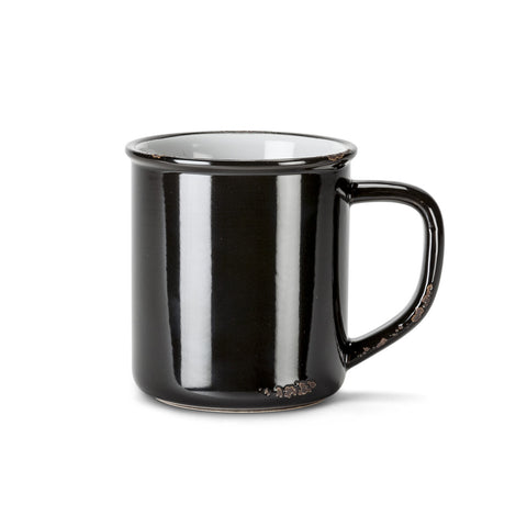 Tasse vintage en émail noir