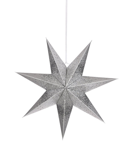 Étoile décorative argent