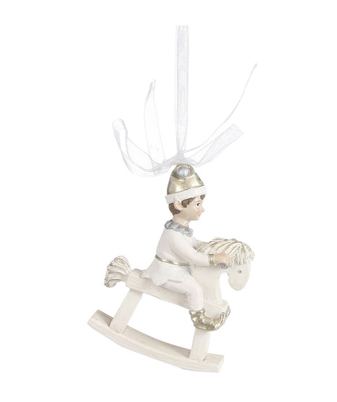 Ornement de figurine avec cheval berçant