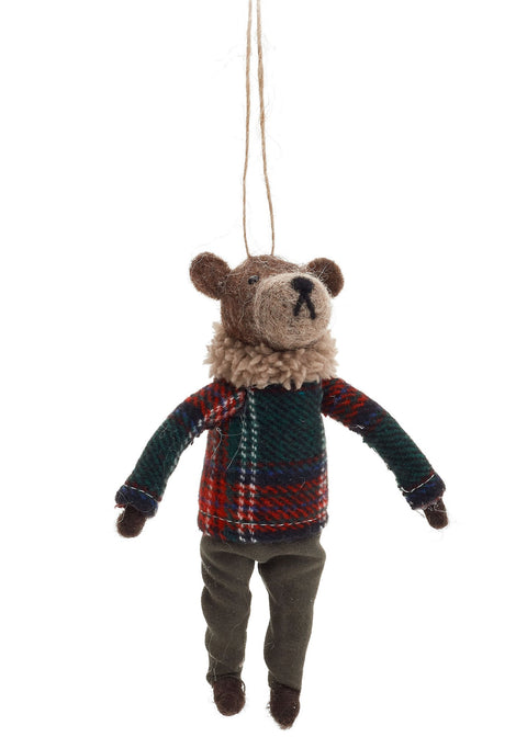 Ornement d'ours en peluche