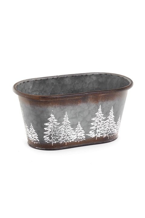 Seau décoratif pour sapin