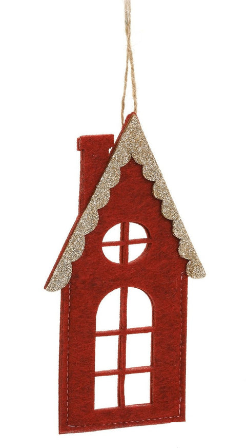 Ornement de maison rouge