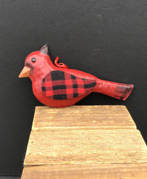 Ornement de cardinal tartan