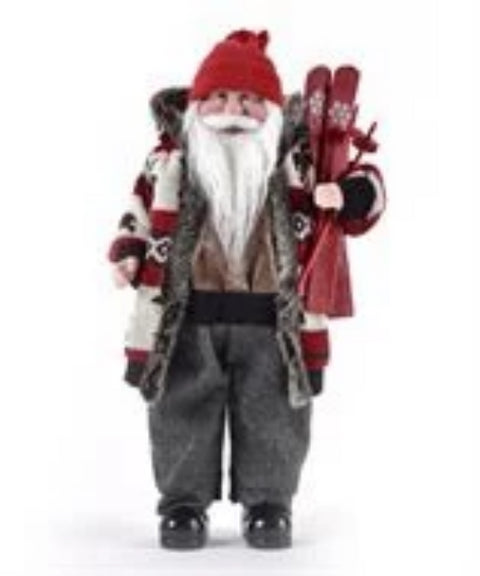 Figurine de Père Noël à skis