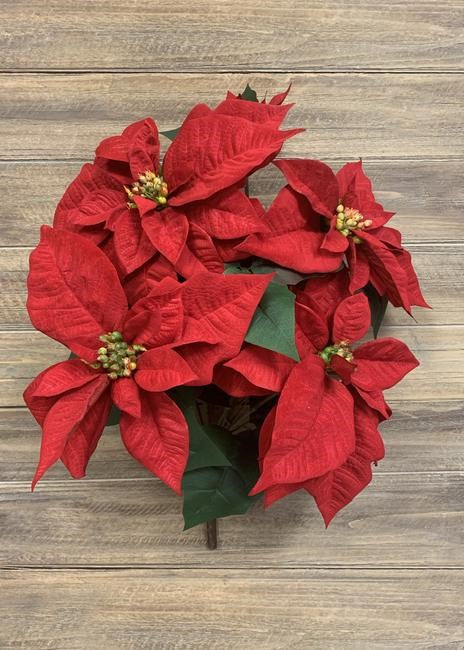 Bouquet de fleurs de poinsettia artificiel