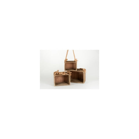 Boîte de bois à suspendre