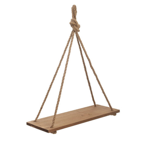 Tablette en bois avec corde