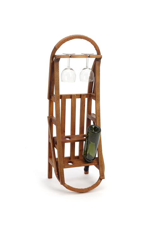 Décoration de luge en bois