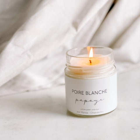 MARÉE CHANDELLE Chandelle de soya "Poire blanche papaye"