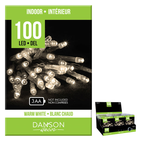 Jeu de 100 lumières blanc chaud