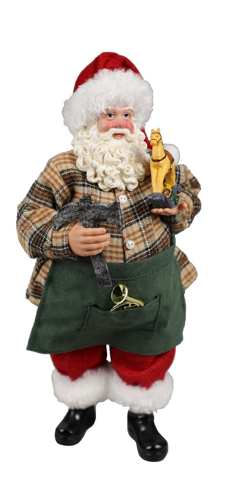 Père Noël charpentier debout