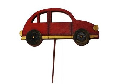 Voiture rouge sur tige