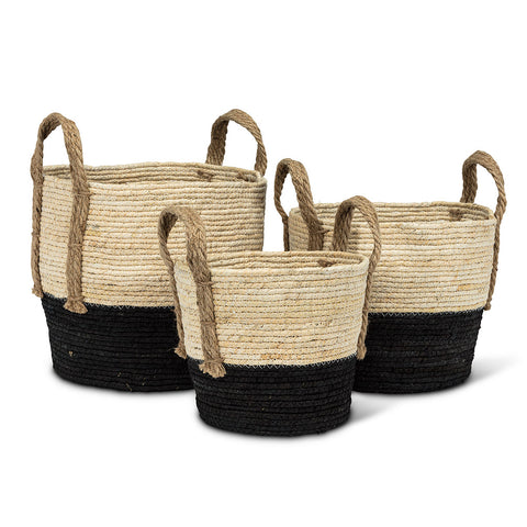 Panier décoratif à base noire