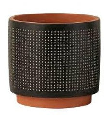 Pot noir à pois