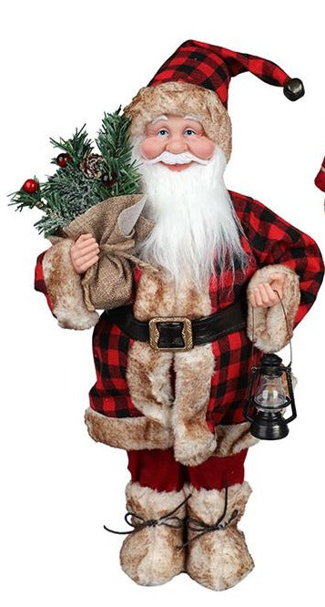 Père Noël debout en tissu