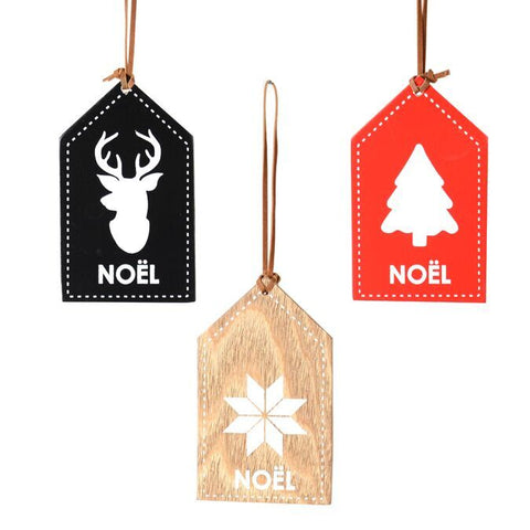 Plaque "Noël" en bois 4.75"