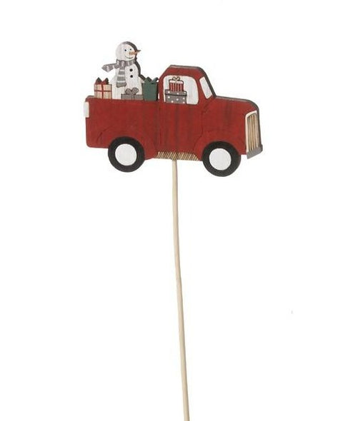 Camion rouge sur pic