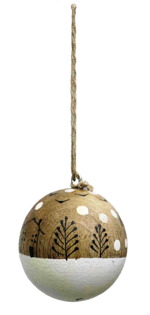 Boule de Noël en bois