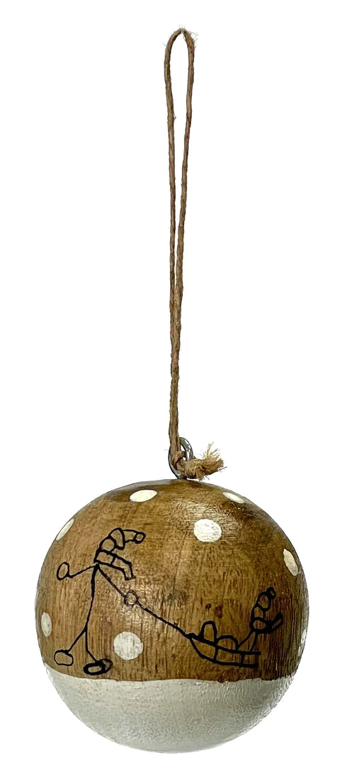 Boule de Noël en bois