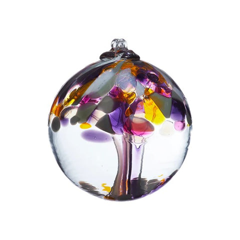 Boule de verre soufflé à arbre enchanté "Grand-parents"