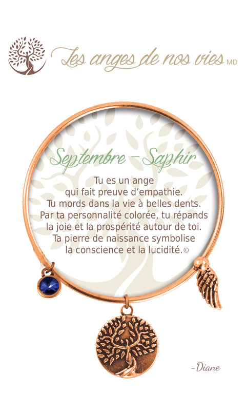 Bracelet en laiton "Septembre"