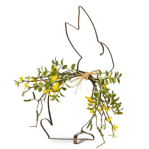 Décoration de lapin en métal