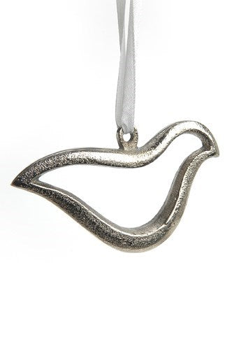 Ornement d'oiseau argent