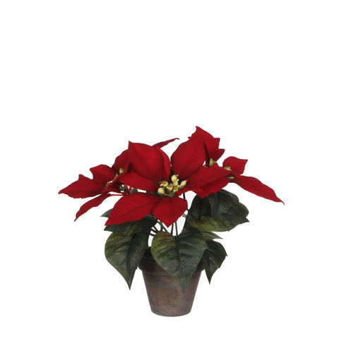 Poinsettia artificiel en pot