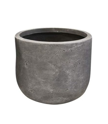 Pot rond gris pâle