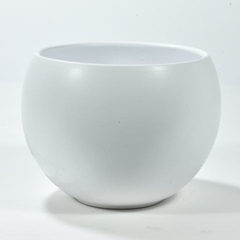 Cache-pot Luna blanc mat