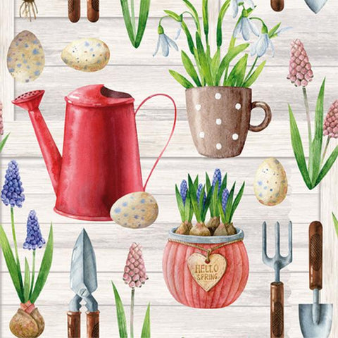 Serviette de table "outils de jardinage"