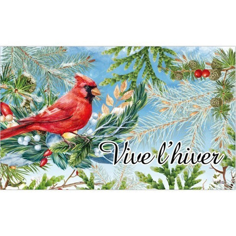 Tapis décoratif "Cardinal en hiver"
