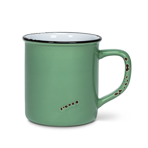 Tasse en émail verte