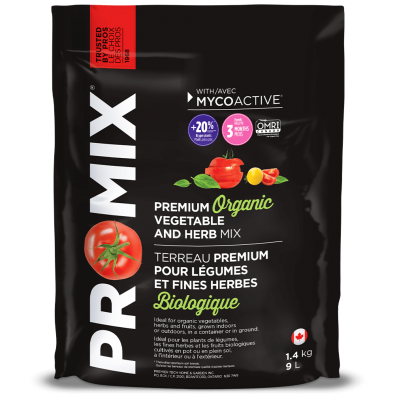 Terreau Promix Premium pour légumes et fines herbes Biologique