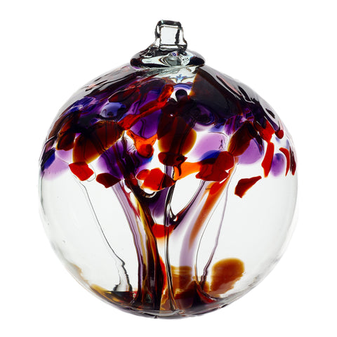 Boule de verre soufflé à arbre enchanté "Courage"