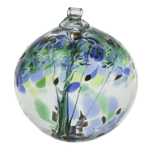 Boule de verre soufflé à arbre enchanté "Encouragement"