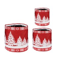 Cache-pot en tissu avec sapins