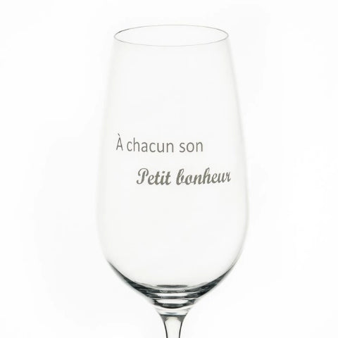 Verre à vin "À chacun son petit bonheur"