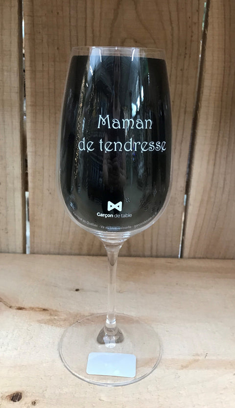 Coupe de vin "Maman de tendresse"