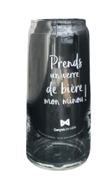 Verre à bière "Prends un verre de bière mon minou"