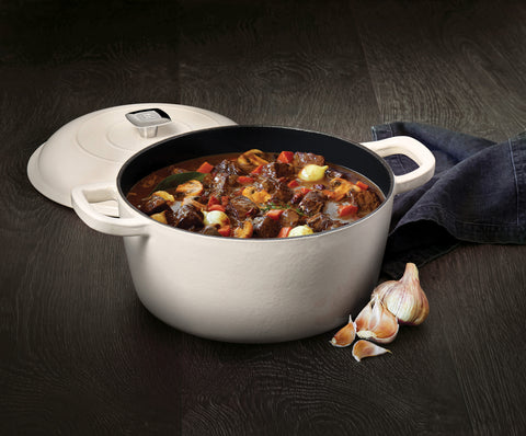 Cocotte en fonte d'acier émaillée rouge RICARDO
