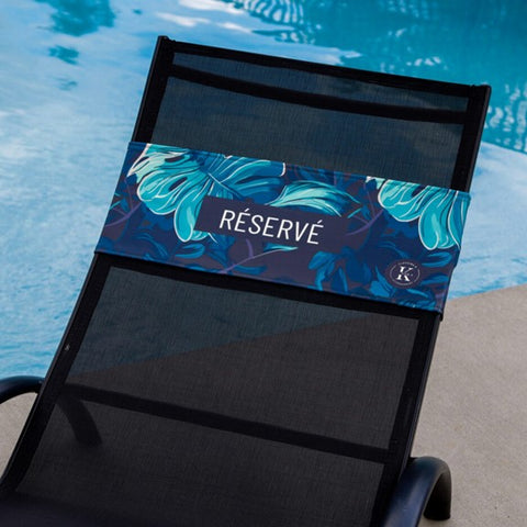 Bandeau de chaise réservé "Feuillage turquoise" - K5 Clothing