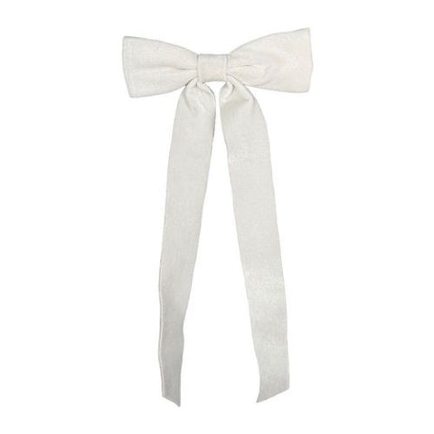 Boucle classique en velours blanc avec pince